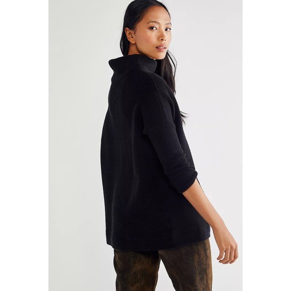 Free People Ottoman Slouchy Tunic in  Black - Picture 3 of 11